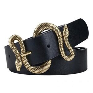 Textured Animal Vegan Leather Snake Belt new